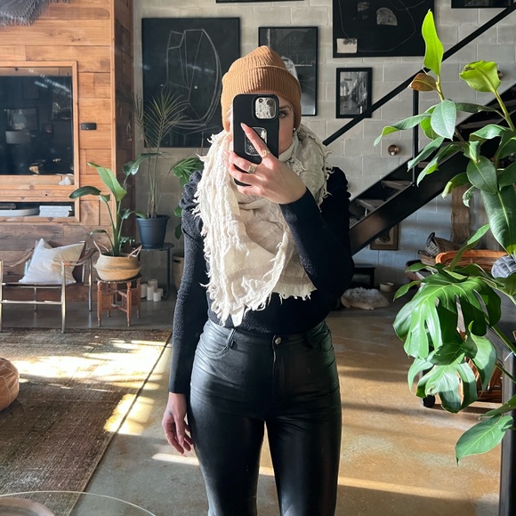 Wilfred cream tone-on-tone cream blanket scarf - Picture 2 of 5